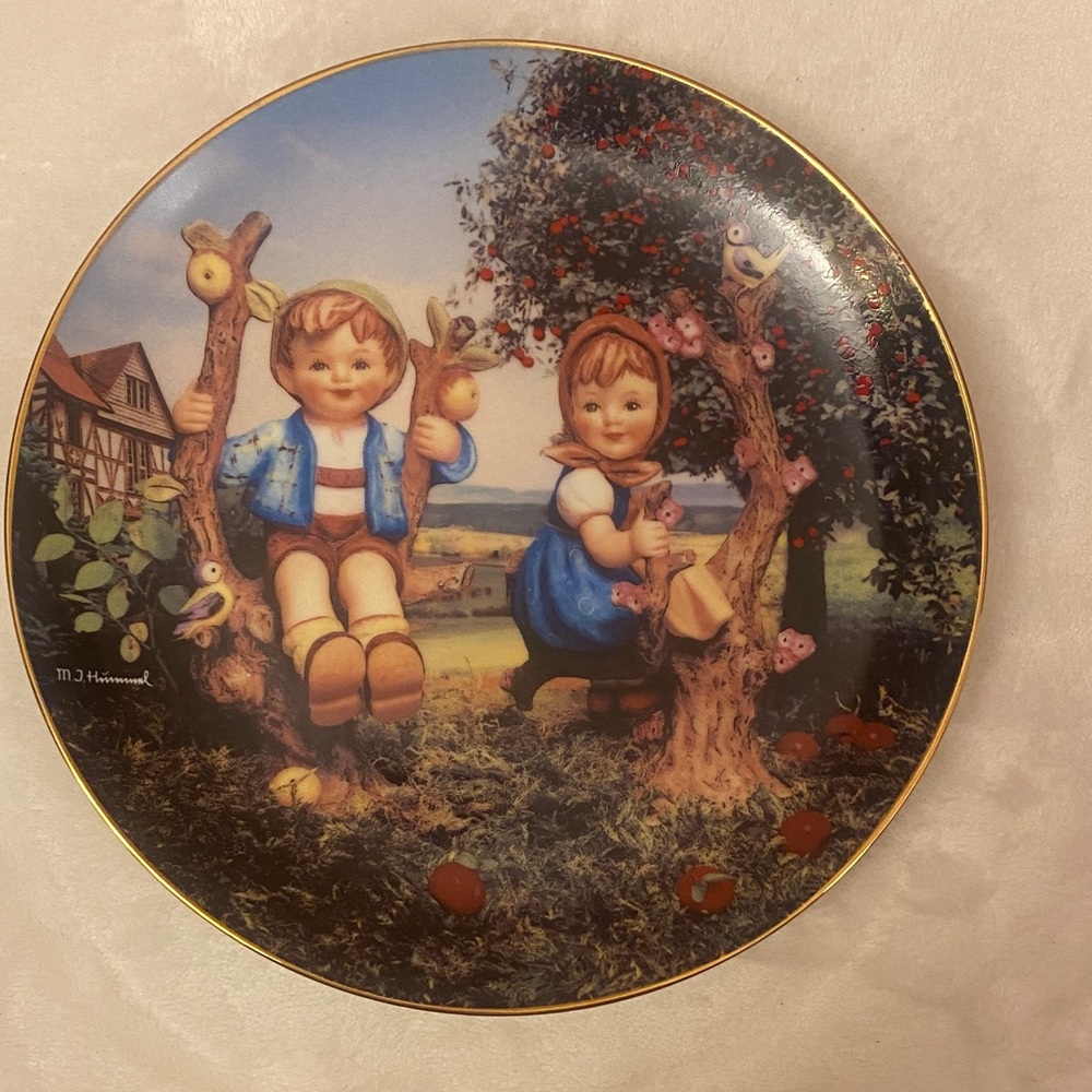 Charming Plate with Children Illustration